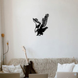 Decoratiune de perete, Eagle Metal Decor, metal, 40 x 53 cm, negru, Enzo