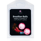 Secret play Brazilian 2 Balls Set Triple Effect ulei de masaj 8 g
