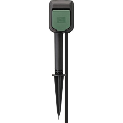 Prelungitor inteligent de gradina Brennenstuhl Connect, Wi-Fi, cu 2 prize, IP44, tarus, control aplicatie, Alexa si Google Assistan, cablu H07RN-F 3G1 foto