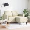 vidaXL Canapea cu 2 locuri cu șezlong &icirc;n formă de L crem 125 cm 4107084