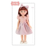 Papusa Little Milly cu bentita, rochie, un set de pijamale si incaltari detasabile, 33 cm