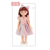 Papusa Little Milly cu bentita, rochie, un set de pijamale si incaltari detasabile, 33 cm