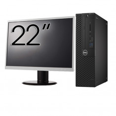 Pachet Calculator Second Hand DELL OptiPlex 3050 SFF, Intel Core i7-6700 3.40GHz, 8GB DDR4, 256GB SSD + Monitor 22 Inch NewTechnology Media