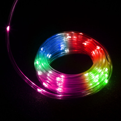 Cablu de lumina LED 50 LED-uri 5metri culoare 3x AA IP44 foto