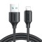 Cablu USB la Lightning, Quick Charging, 480Mbps, 2.4A, 2m - JoyRoom (S-UL012A9) - Negru