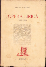 HST 409SP Mircea Streinul Opera lirică 1929-1939