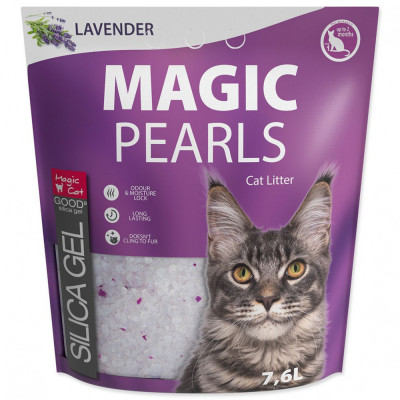 Așternut pentru pisici Magic Pearls cu lavandă 7,6 l foto