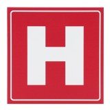 Indicator semnalizare Hidrant, PVC, 15 x 15 cm