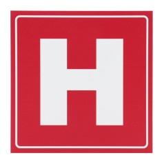 Indicator semnalizare Hidrant, PVC, 15 x 15 cm