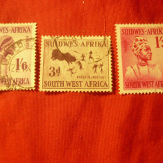 3 Timbre Sud-Vest Africa (Namibia) 1954 - Motive locale , stamp.