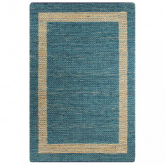 Covor manual, albastru, 120 x 180 cm, iuta GartenMobel Dekor