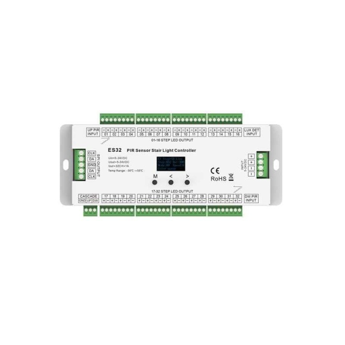 Controller pentru scara cu 32 de canale cu senzor de miscare ES32 5-24VDC