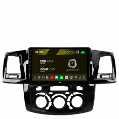 Navigatie Toyota Hilux (2008-2014) Clima Manuala, Android 11, E-Quadcore 2GB RAM + 32GB ROM, 9 Inch - AD-BGE9002+AD-BGRKIT082