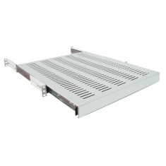 RAFT CULISANT INTELLINET 1U pentru rack 19&amp;amp;quot; adancime 550mm pentru cabinete cu adancime de 800-1000mm sarcina maxima 35Kg vopsea antistatic otel 1 foto