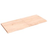 VidaXL Poliță de perete, 140x60x(2-4)cm, lemn masiv de stejar netratat