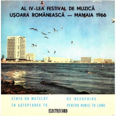 Vinil 7&amp;#039;&amp;#039; Doina Badea ? Al IV-lea Festival De Muzica U?oara Romaneasca ? Mamaia 1966 foto