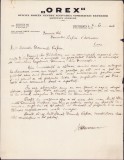 HST A1101 Scrisoare 1937 OREX către academician Victor V&acirc;lcovici