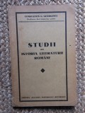 STUDII DIN ISTORIA LITERATURII ROMANE - CONSTANTIN G. GEORGESCU