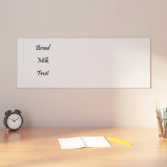 vidaXL Tabla magnetica de perete, alb, 80x30 cm, sticla securizata foto