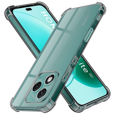 Husa Honor 400 Lite Silicon Antisoc Gri Transparenta foto