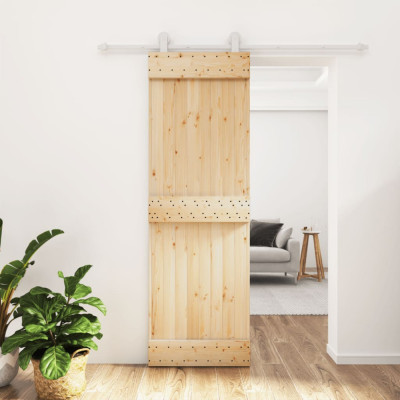 vidaXL Ușă glisantă cu set de feronerie 70x210 cm, lemn masiv de pin foto