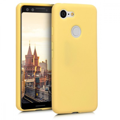 Husa pentru Google Pixel 3, Silicon, Galben, 45967.49 foto