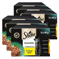Sheba Delikatesse Plic cu selec?ie de pasari de curte in jeleu 6 x (12 x 85g) foto