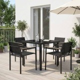 vidaXL Set de Mobilier pentru Exterior 5 pcs Negru și antracit 3422886