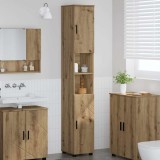 vidaXL Dulap de baie &icirc;nalt cu ușă stejar artizanal 30 x 35 x 192 cm