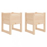 Jardiniere, 2 buc, 40x40x52,5 cm, lemn masiv de pin
