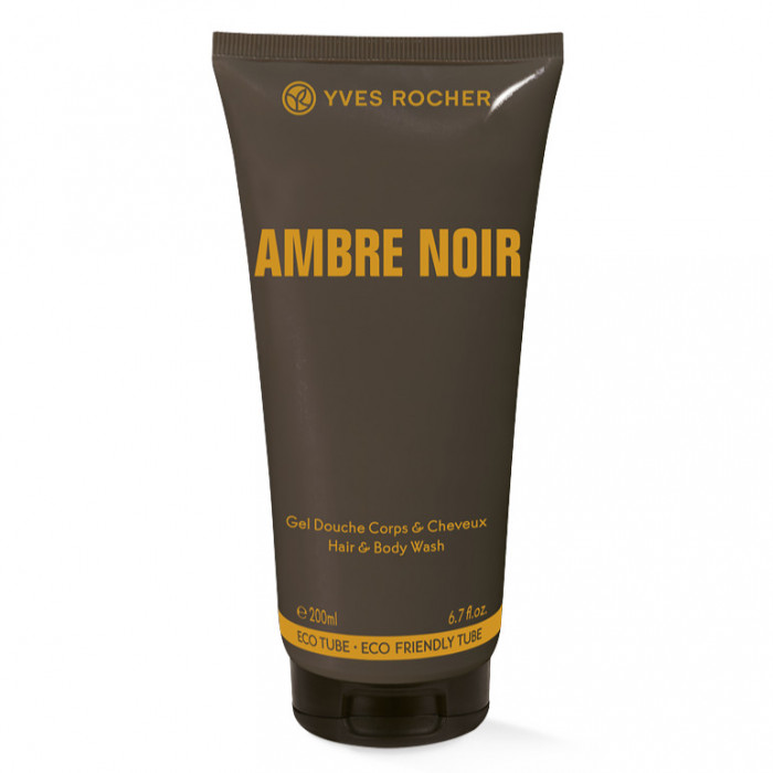 Gel de duș &amp; șampon parfumat Ambre Noir (Yves Rocher)