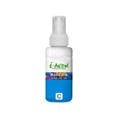 Flacon Cerneala I-Aicon C13T00S24A Cyan, Compatibil cu Epson EcoTank, 65 ml, Cartus Cerneala Imprimanta, Flacon Cerneala Imprimante, Cerneala Impriman foto