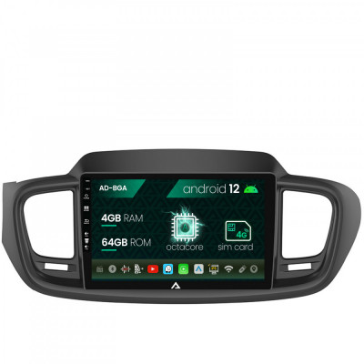 Navigatie Kia Sorento (2014+), Android 12, A-Octacore 4GB RAM + 64GB ROM, 10.1 Inch - AD-BGA10004+AD-BGRKIT184 foto