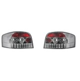 Set stopuri tuning AUDI A3 (8P), 05.2003-04.2008, cu 3 usi, Taiwan, partea stanga+dreapta, LED; transparent, argintiu;, Rapid