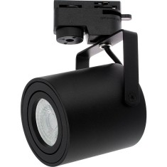 Proiector LED GU10 35W, orientabil cu adaptor de sina monofazata, metalic, negru