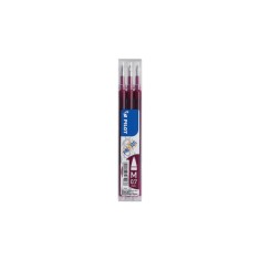 Pachet 12 buc set 3 Rezerve Roller Frixion Ball Pilot 0.7 mm varf mediu Rezerva Roller Frixion Bordeaux Pilot 3 buc/set