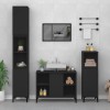 Gossi dulap de chiuveta, negru, 80x33x60 cm, lemn prelucrat