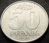 Moneda istorica 50 PFENNIG - RDG / Germania Democrata, anul 1958 * cod 69