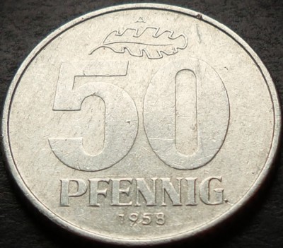 Moneda istorica 50 PFENNIG - RDG / Germania Democrata, anul 1958 * cod 69 foto