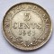 389. Moneda Newfoundland 5 cents 1941 (tiraj 621.641)(Argint 0.925)