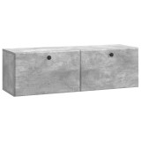 vidaXL Oglindă TV montată pe perete Gri Beton 98 x 31 x 30 cm 899238