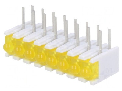LED Galben 8 Diode 20mA 38&amp;deg; 2.1V 25mcd foto