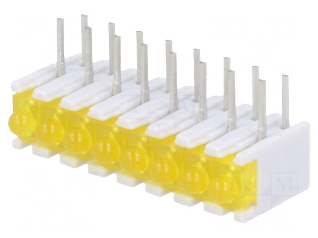 LED Galben 8 Diode 20mA 38&deg; 2.1V 25mcd