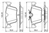 Placute Frana Disc Bosch 0986494819 Jaguar Land Rover Volvo Polestar C40 Discovery Range Rover Evoque Velar S60 XC60 XC90 XE XF