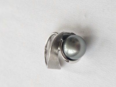 Inel din argint cu perla #3067 foto