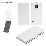 Husa piele Flip Nevox Samsung Galaxy S5 G900 Alb Original, Cu clapeta