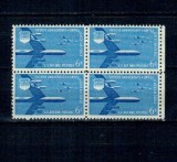 SUA 1957 - Air Force, aviația, bloc de 4 neuzat