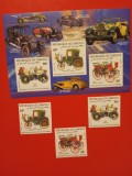 COMORE, AUTOMOBILE - BLOC + SERIE COMPLETĂ MNH IMPERF.