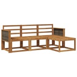 vidaXL Set de canapele de exterior 4 pcs natural Lemn Solid de Acacia 3385105