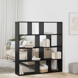vidaXL Dulap pentru cărți Stejar Negru 132 x 29 x 141,5 cm 3388358